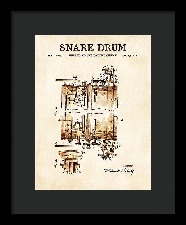 Snare Drum Ludwig Watercolor Patent Us1832227a