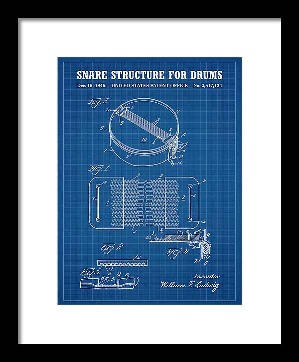 Snare Structure For Drums Ludwig Blueprint Patent Us2517124a