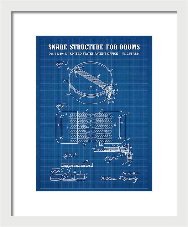 Snare Structure For Drums Ludwig Blueprint Patent Us2517124a
