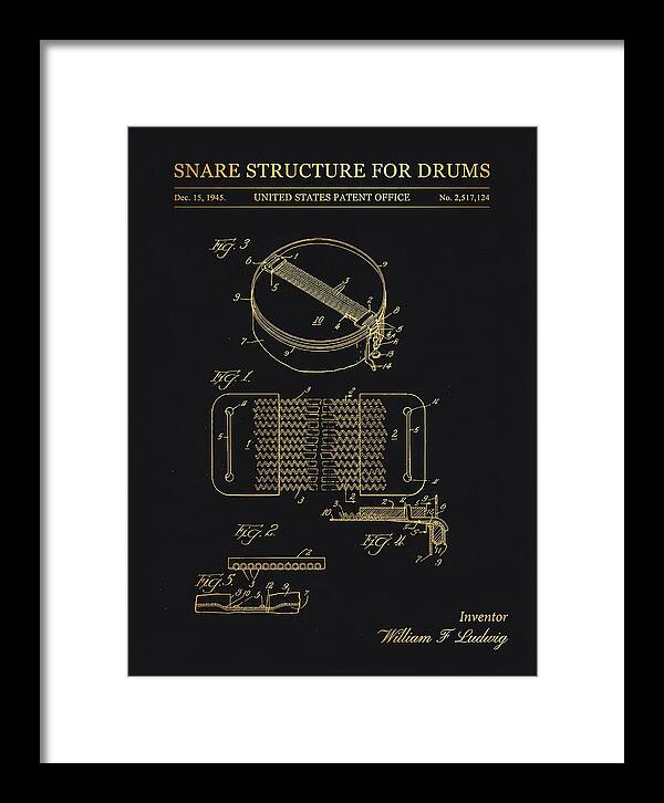 Snare Structure For Drums Ludwig Gold Patent Us2517124a