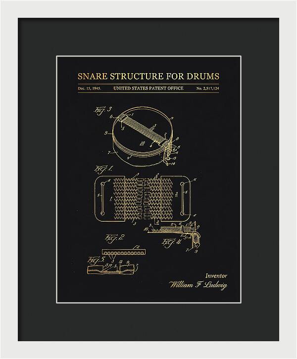 Snare Structure For Drums Ludwig Gold Patent Us2517124a