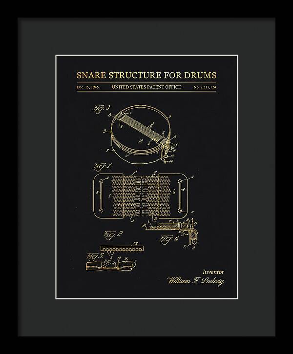 Snare Structure For Drums Ludwig Gold Patent Us2517124a