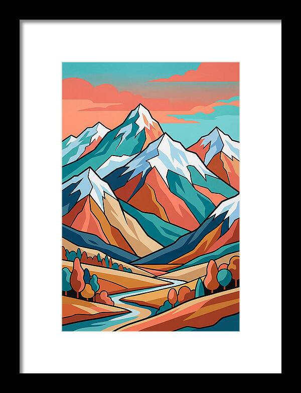 Snow Capped Mountain Serenity