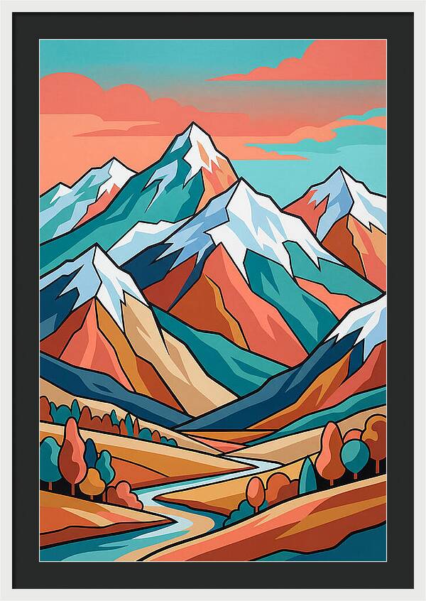 Snow Capped Mountain Serenity