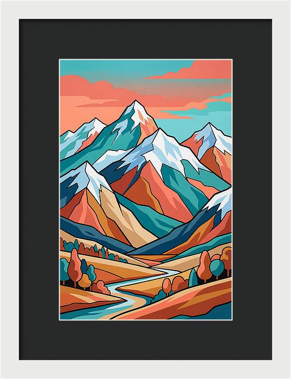 Snow Capped Mountain Serenity