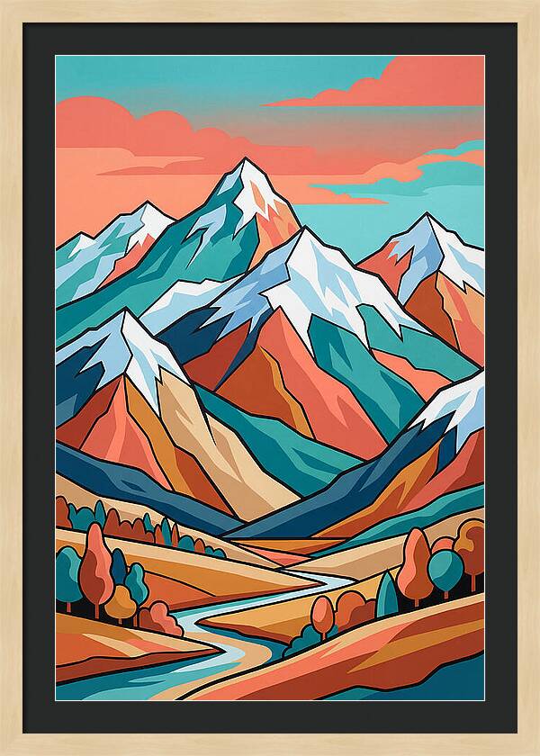 Snow Capped Mountain Serenity