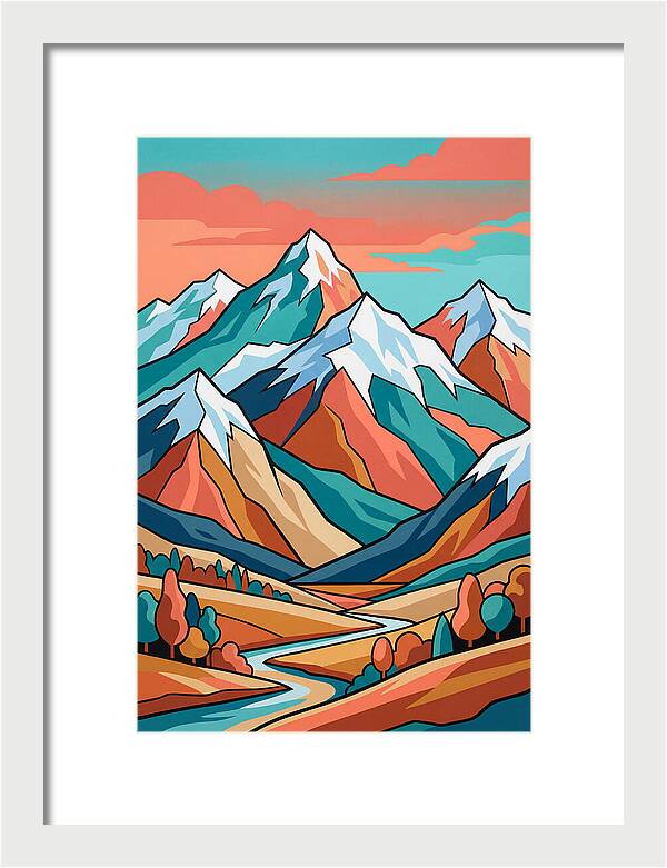 Snow Capped Mountain Serenity