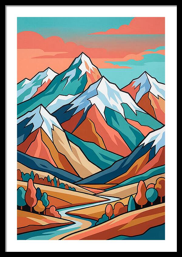 Snow Capped Mountain Serenity
