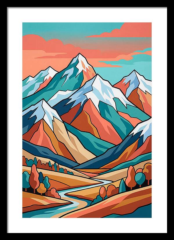 Snow Capped Mountain Serenity
