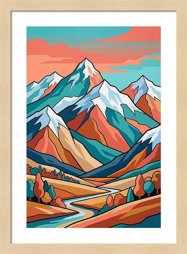 Snow Capped Mountain Serenity