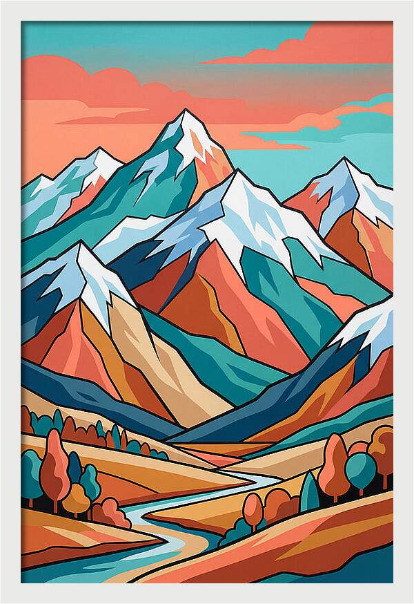Snow Capped Mountain Serenity