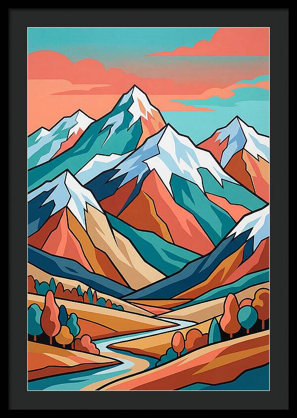Snow Capped Mountain Serenity