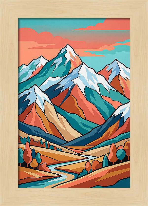 Snow Capped Mountain Serenity