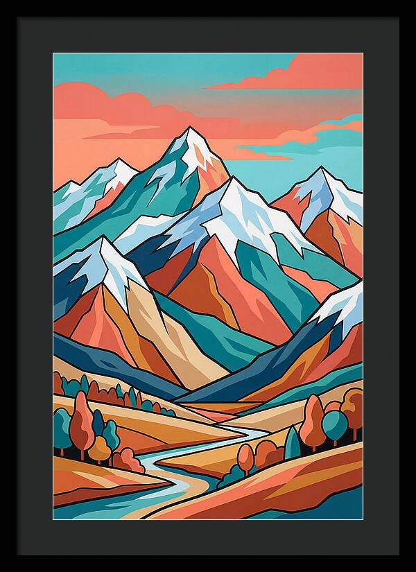 Snow Capped Mountain Serenity