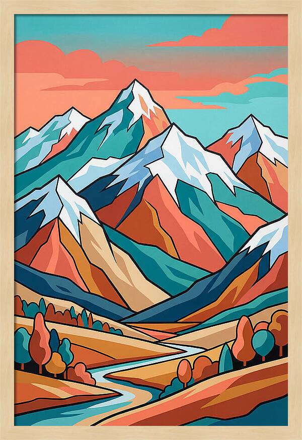 Snow Capped Mountain Serenity