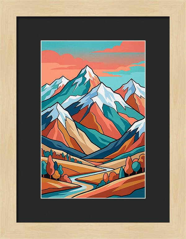 Snow Capped Mountain Serenity
