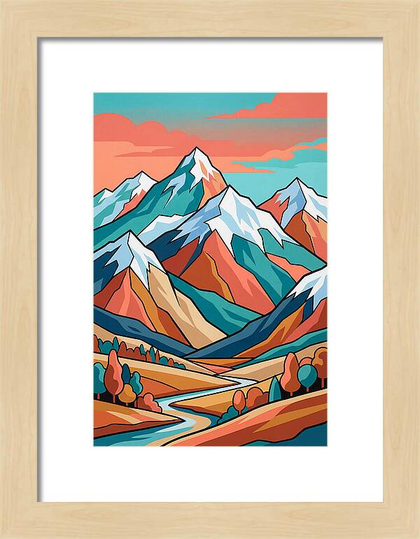 Snow Capped Mountain Serenity