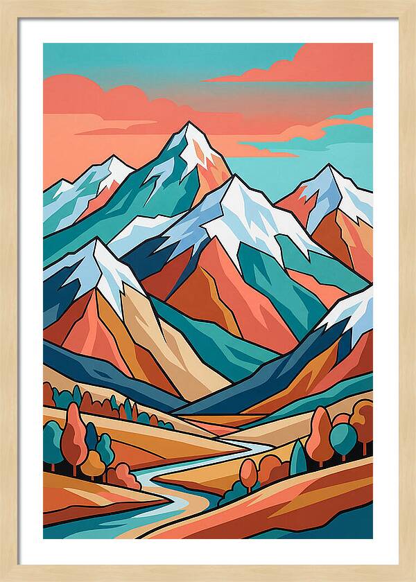 Snow Capped Mountain Serenity