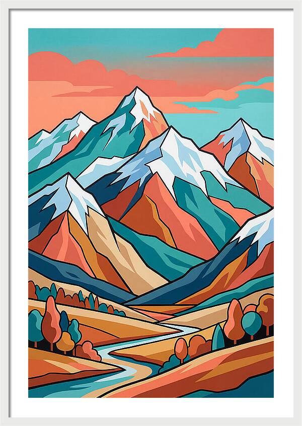 Snow Capped Mountain Serenity