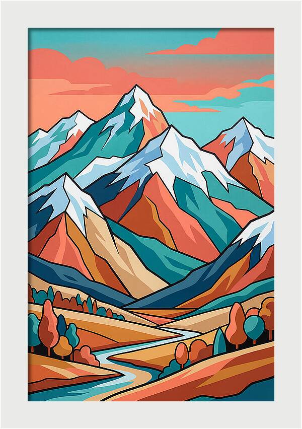 Snow Capped Mountain Serenity