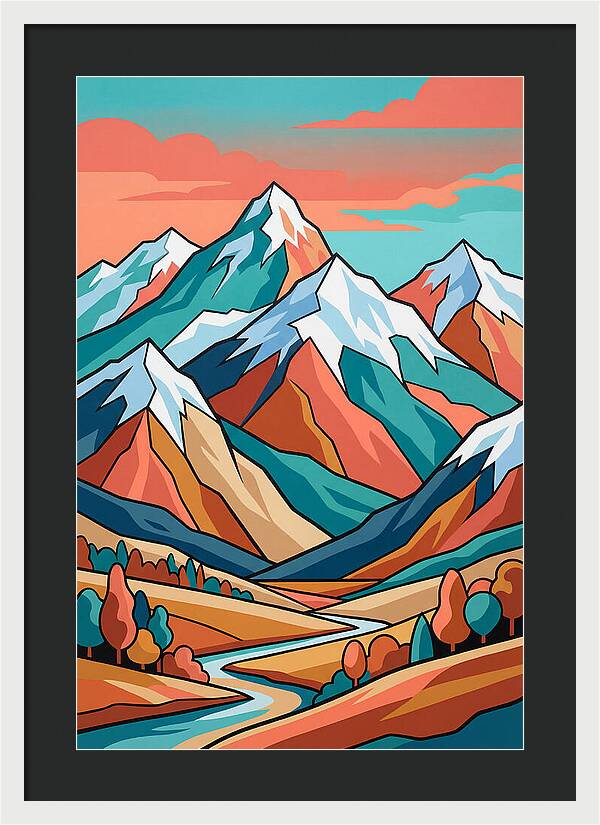 Snow Capped Mountain Serenity