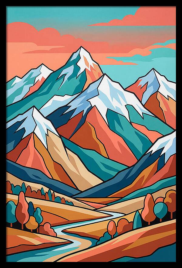 Snow Capped Mountain Serenity