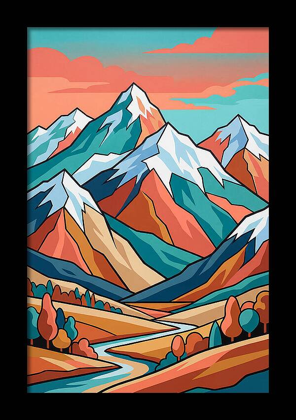 Snow Capped Mountain Serenity