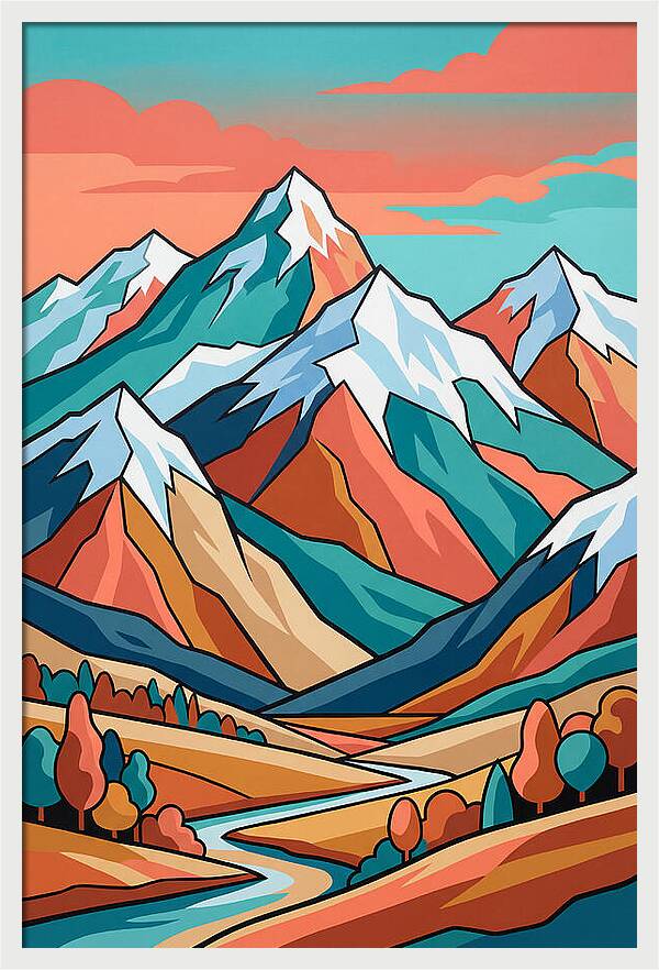 Snow Capped Mountain Serenity