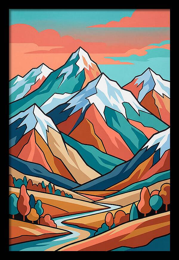 Snow Capped Mountain Serenity