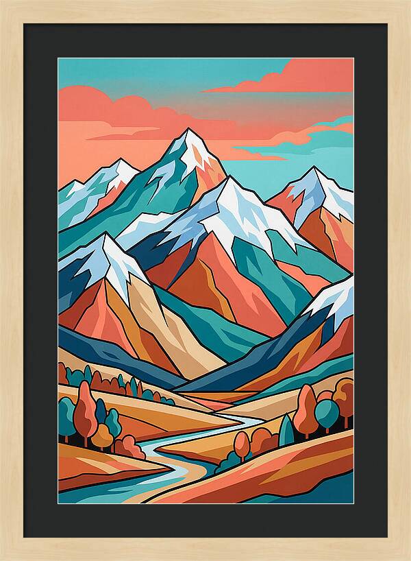 Snow Capped Mountain Serenity