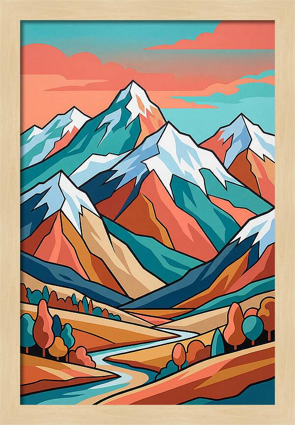 Snow Capped Mountain Serenity