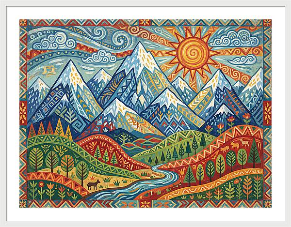 Snow Capped Mountains Landscape