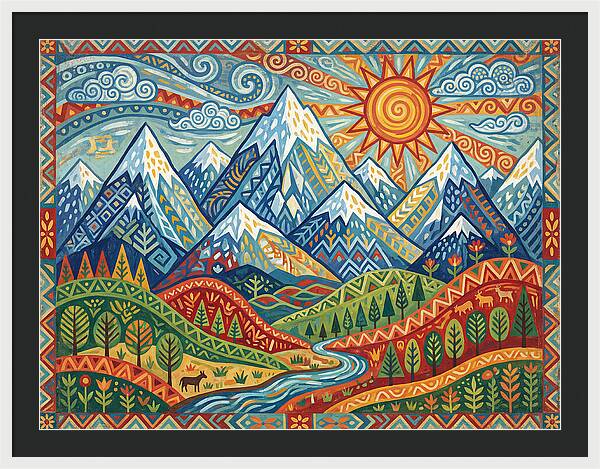 Snow Capped Mountains Landscape