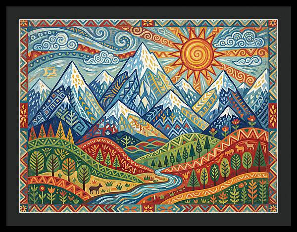 Snow Capped Mountains Landscape
