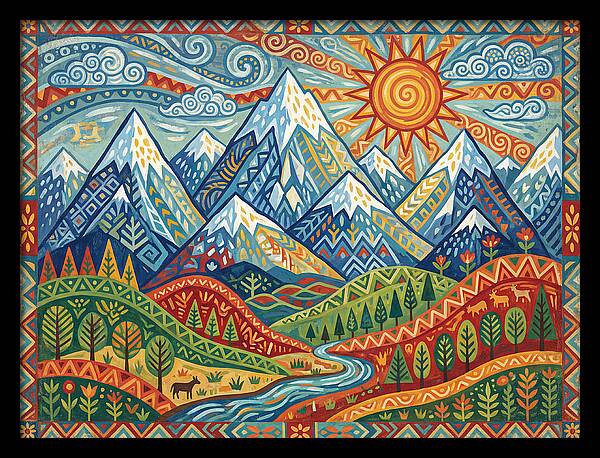 Snow Capped Mountains Landscape