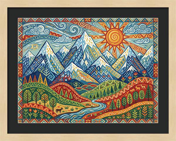 Snow Capped Mountains Landscape