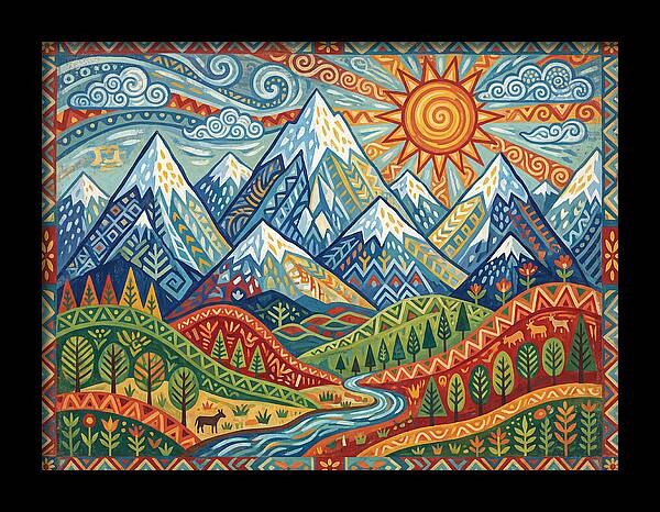 Snow Capped Mountains Landscape