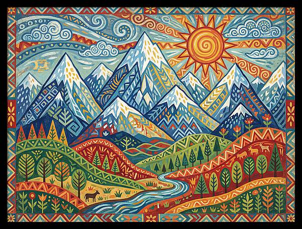 Snow Capped Mountains Landscape