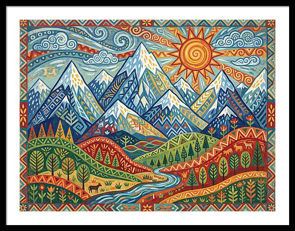 Snow Capped Mountains Landscape