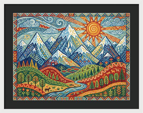 Snow Capped Mountains Landscape