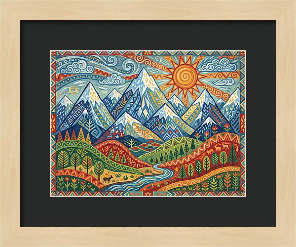 Snow Capped Mountains Landscape