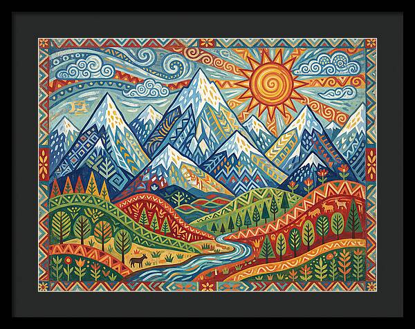 Snow Capped Mountains Landscape