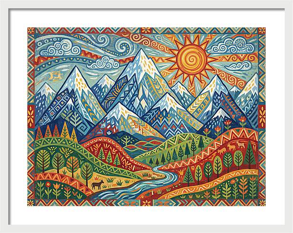 Snow Capped Mountains Landscape