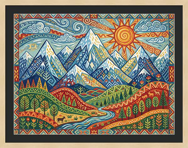 Snow Capped Mountains Landscape