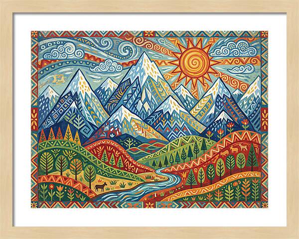 Snow Capped Mountains Landscape