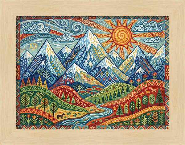 Snow Capped Mountains Landscape
