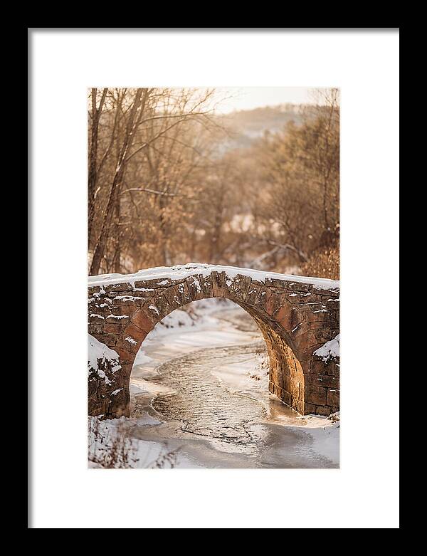 Snow Covered Stone Bridge