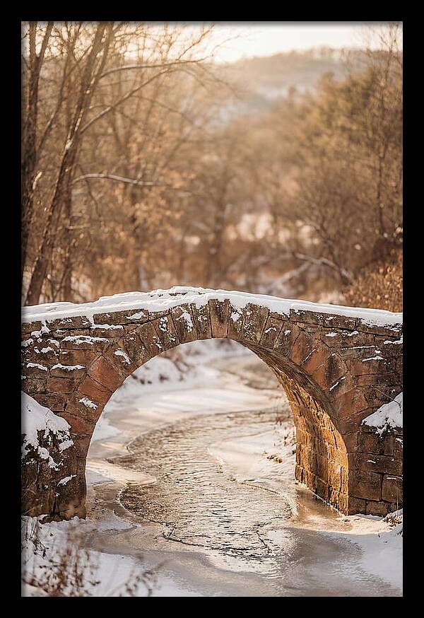 Snow Covered Stone Bridge