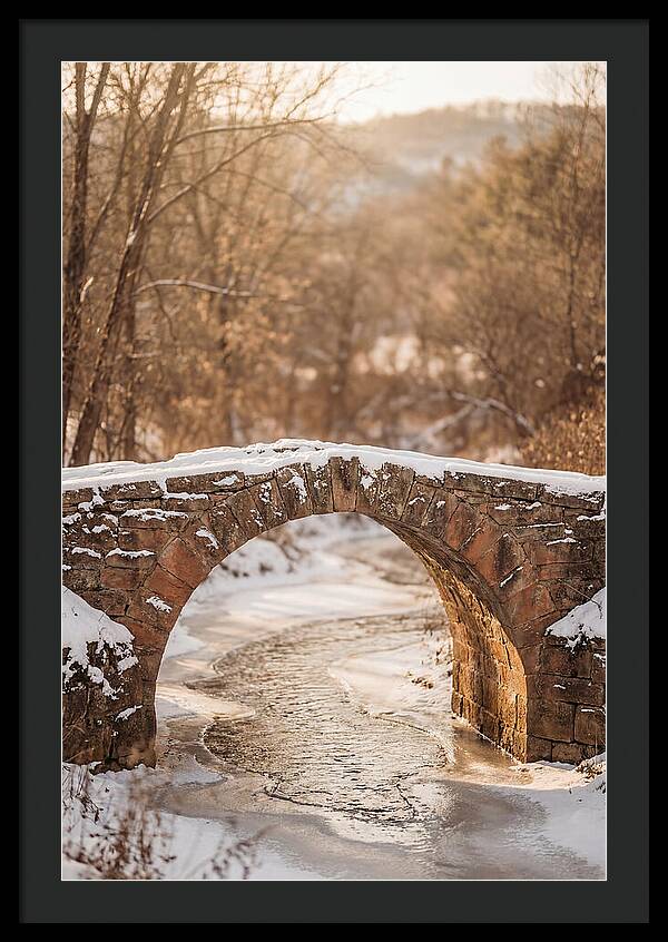 Snow Covered Stone Bridge