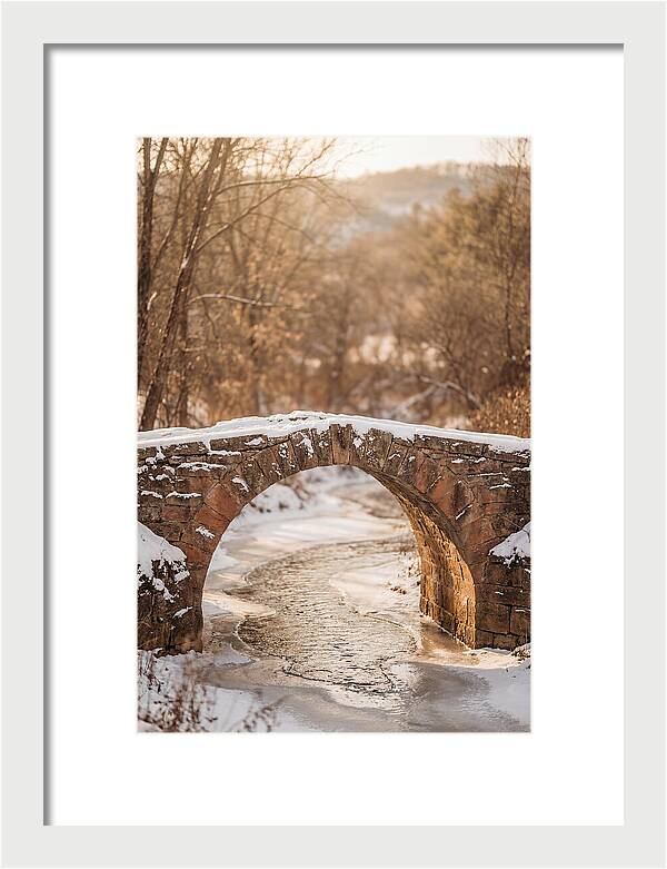 Snow Covered Stone Bridge